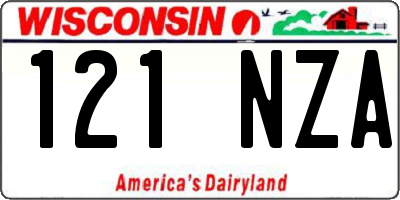 WI license plate 121NZA