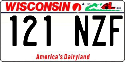 WI license plate 121NZF