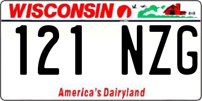 WI license plate 121NZG