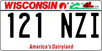 WI license plate 121NZI