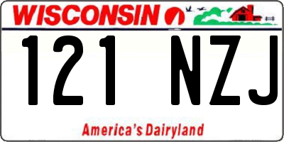 WI license plate 121NZJ