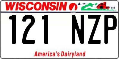 WI license plate 121NZP