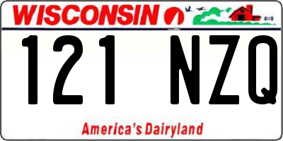 WI license plate 121NZQ
