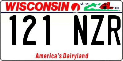 WI license plate 121NZR