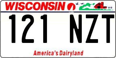 WI license plate 121NZT