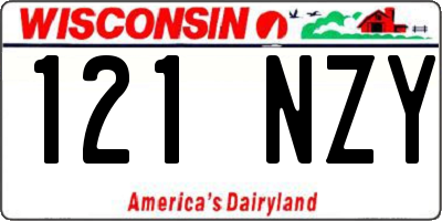 WI license plate 121NZY