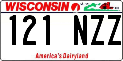 WI license plate 121NZZ