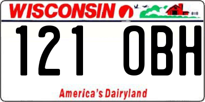 WI license plate 121OBH