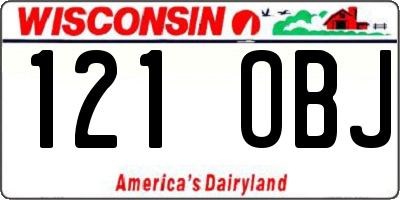 WI license plate 121OBJ
