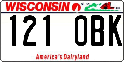 WI license plate 121OBK