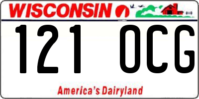 WI license plate 121OCG