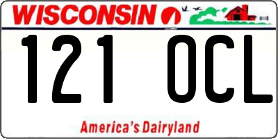 WI license plate 121OCL