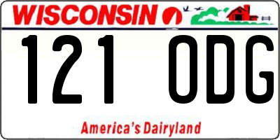 WI license plate 121ODG