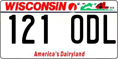 WI license plate 121ODL