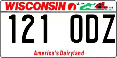 WI license plate 121ODZ