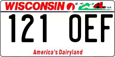 WI license plate 121OEF