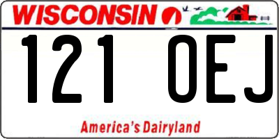 WI license plate 121OEJ