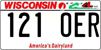 WI license plate 121OER