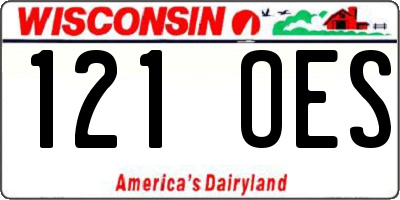 WI license plate 121OES