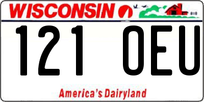 WI license plate 121OEU