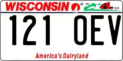WI license plate 121OEV