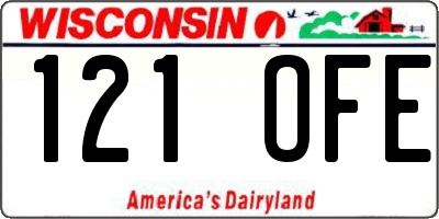 WI license plate 121OFE