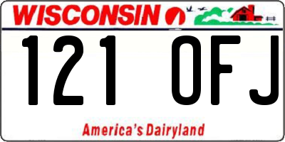 WI license plate 121OFJ