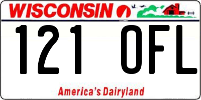 WI license plate 121OFL