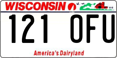 WI license plate 121OFU
