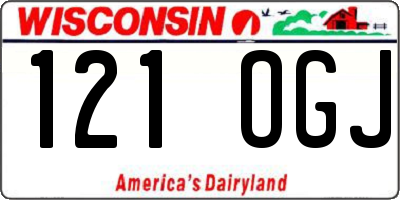WI license plate 121OGJ