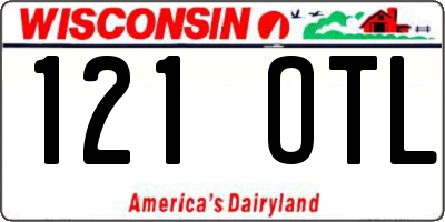 WI license plate 121OTL