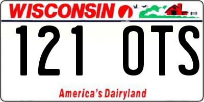 WI license plate 121OTS