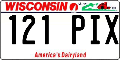 WI license plate 121PIX