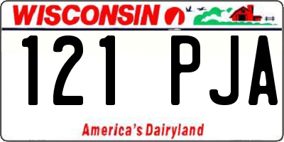 WI license plate 121PJA