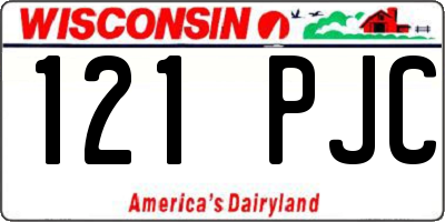 WI license plate 121PJC
