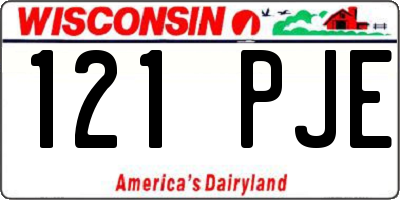 WI license plate 121PJE