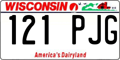 WI license plate 121PJG