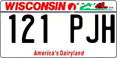 WI license plate 121PJH