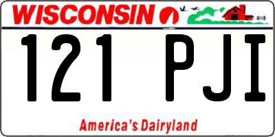 WI license plate 121PJI