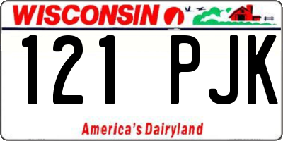WI license plate 121PJK