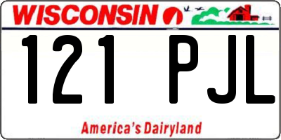 WI license plate 121PJL