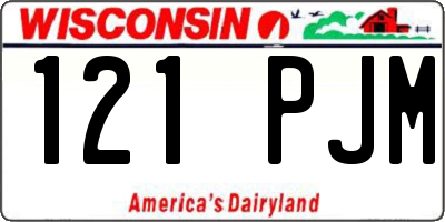 WI license plate 121PJM