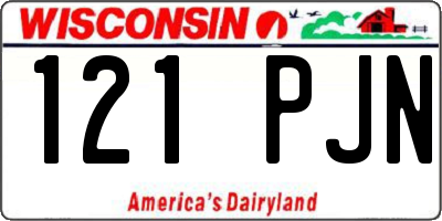 WI license plate 121PJN