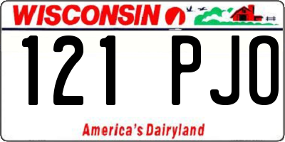 WI license plate 121PJO