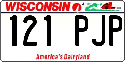 WI license plate 121PJP