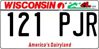 WI license plate 121PJR