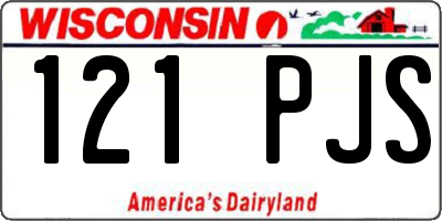 WI license plate 121PJS