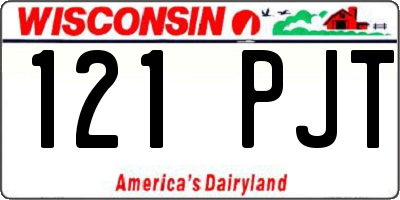 WI license plate 121PJT