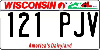 WI license plate 121PJV