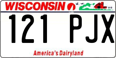 WI license plate 121PJX